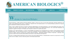 Desktop Screenshot of americanbiologics.com