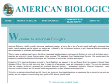Tablet Screenshot of americanbiologics.com